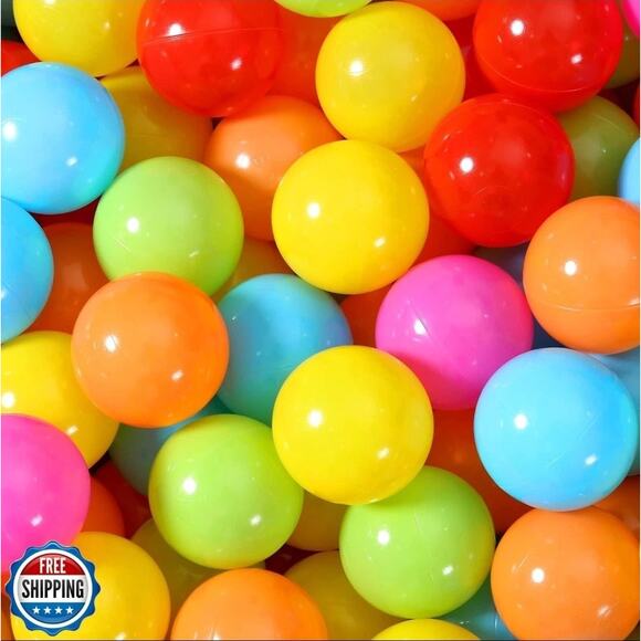 500 Ball Pit Balls Multi-Color Plastic Balls for Ball Pits - Picture 1 of 5
